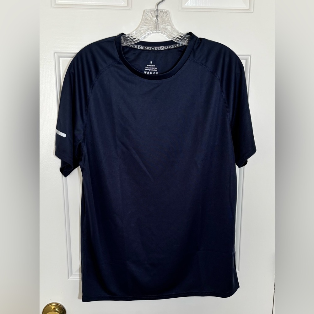 Three Zengvee Men's Short Sleeve Workout Tees - Black, Gray, and Blue
(nwot) - Picture 2 of 3